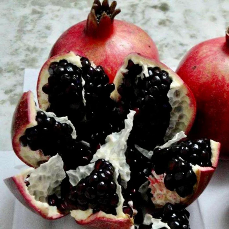 Black inside Pomegranate